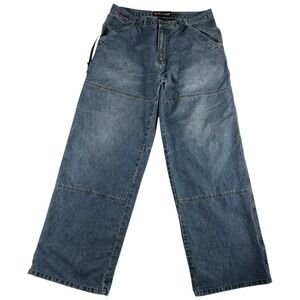 Plugg Authentic Baggy Carpenter Jeans‎ Mens 34x32 Blue Denim Cotton Medium Wash